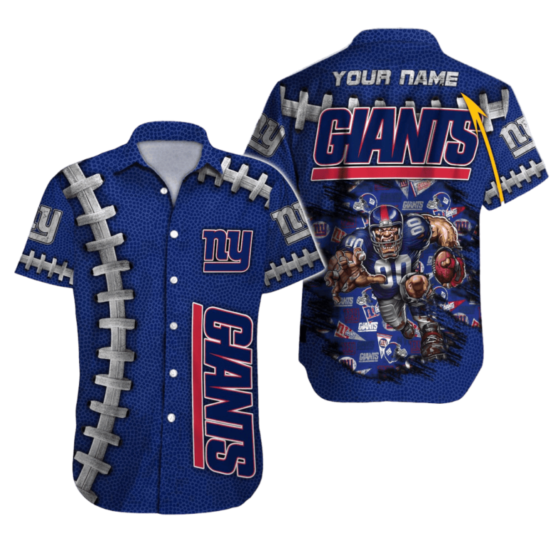 Personalized New York Giants Football Armor Hawaiian Shirt
