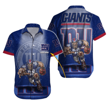 Personalized New York Giants Galactic Rush Hawaiian Shirt