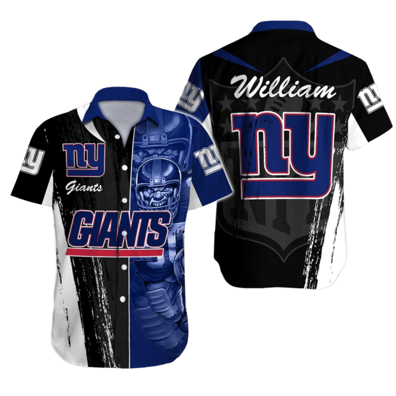 Personalized New York Giants Grit and Glory Hawaiian Shirt