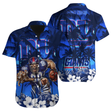Personalized New York Giants Ocean Drive Hawaiian Shirt