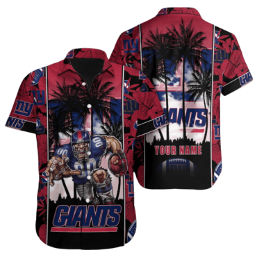 Personalized New York Giants Sunset Blitz Hawaiian Shirt