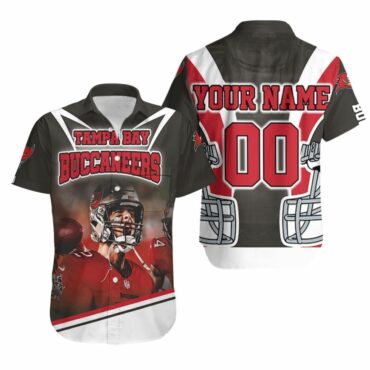 Personalized Tampa Bay Buccaneers Tom Brady 12 Hawaiian Shirt