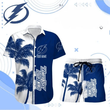 Personalized Tampa Bay Lightning Beach Blitz Hawaiian Shirt