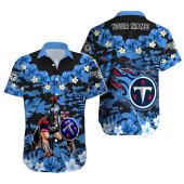 Personalized Tennessee Titans Camouflage Bloom Hawaiian Shirt