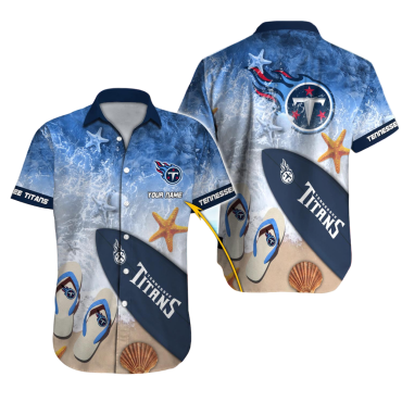 Personalized Tennessee Titans Coastal Adventure Hawaiian Shirt