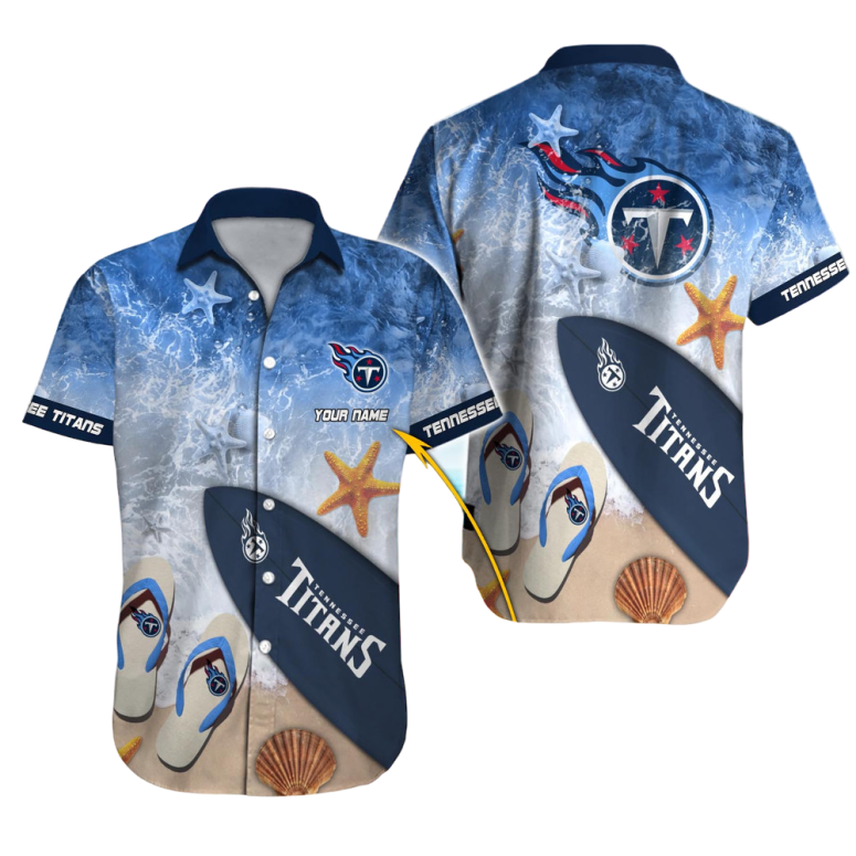 Personalized Tennessee Titans Coastal Adventure Hawaiian Shirt