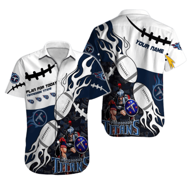 Personalized Tennessee Titans Fiery Game Plan Hawaiian Shirt
