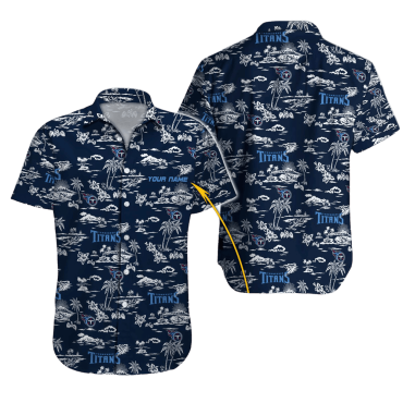 Personalized Tennessee Titans Island Sketch Hawaiian Shirt