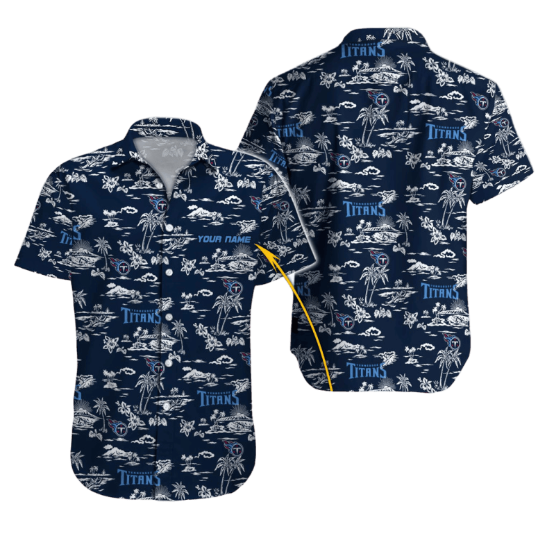 Personalized Tennessee Titans Island Sketch Hawaiian Shirt