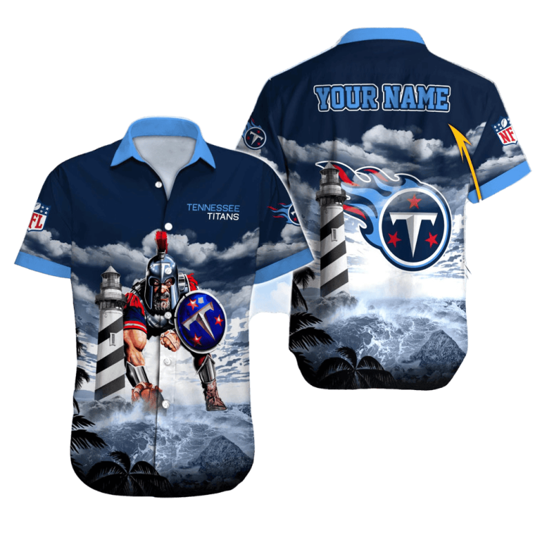 Personalized Tennessee Titans Lighthouse Guardian Hawaiian Shirt