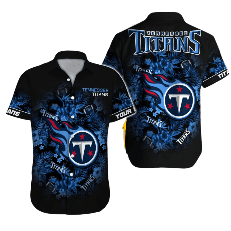Personalized Tennessee Titans Midnight Flora Hawaiian Shirt