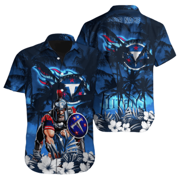Personalized Tennessee Titans Night Shield Hawaiian Shirt