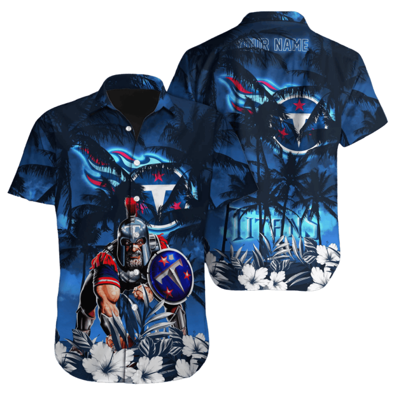 Personalized Tennessee Titans Night Shield Hawaiian Shirt