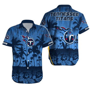 Personalized Tennessee Titans Palm Horizon Hawaiian Shirt