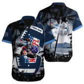 Personalized Tennessee Titans Palms Shield Hawaiian Shirt