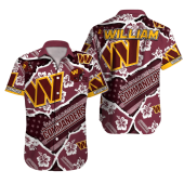 Washington Commanders Floral Pride Hawaiian Shirt
