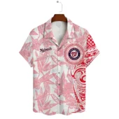 Personalized Washington Nationals Beachfront Bliss Hawaiian Shirt Front - TeeAloha