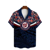 Personalized Washington Nationals Oceanic Dream Hawaiian Shirt Front - TeeAloha