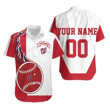 Personalized Washington Nationals Tropic Wave Hawaiian Shirt