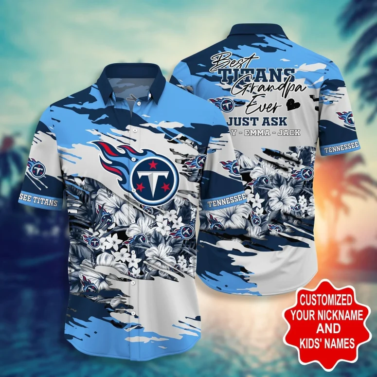 Pesonalized  Best Titans Grandpa Ever Just Ask Hawaiiaan Shirt