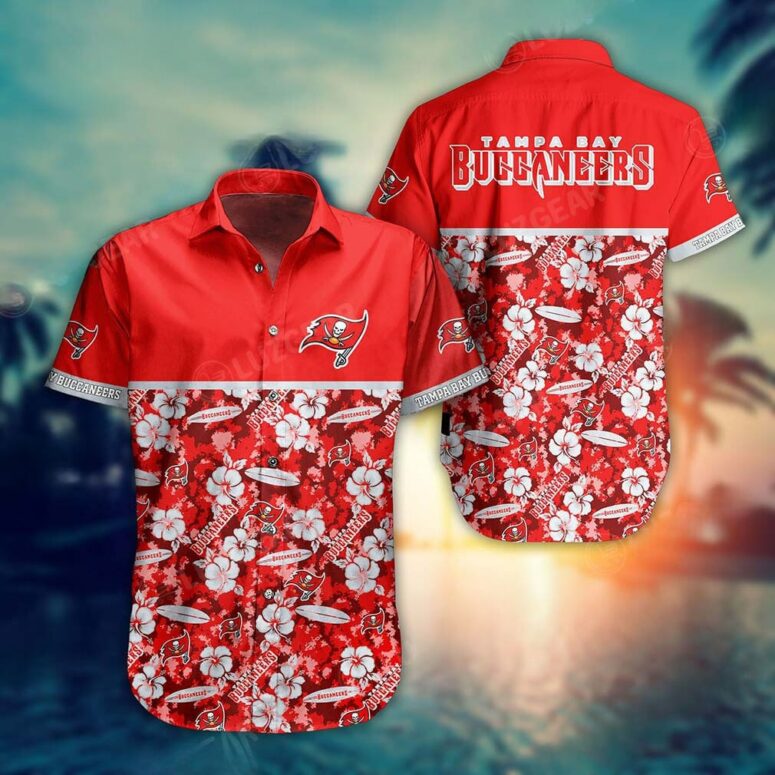 Tampa Bay Buccaneers Pirate Shores Hawaiian Shirt