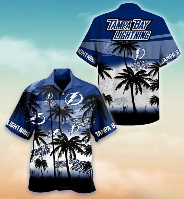 Tampa Bay Lightning Electric Tropics Hawaiian Shirt