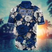 Tampa Bay Lightning Sunset Surge Hawaiian Shirt Back - TeeAloha