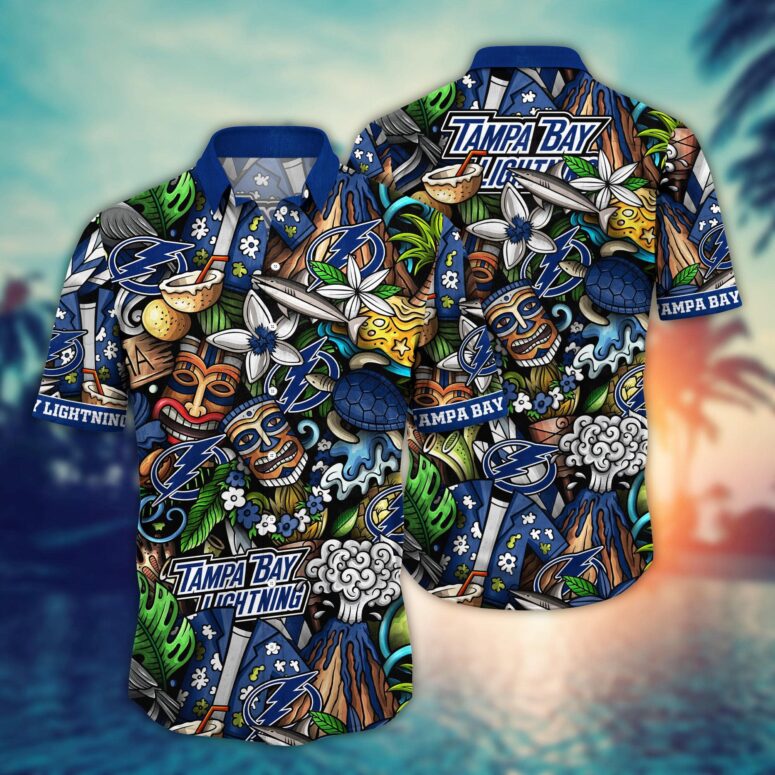 Tampa Bay Lightning Tropical Thunder Hawaiian Shirt