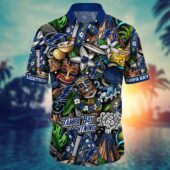 Tampa Bay Lightning Tropical Thunder Hawaiian Shirt Front - TeeAloha