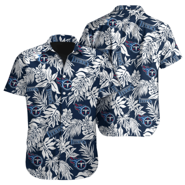 Tennessee Titans Tropical Foliage Hawaiian Shirt