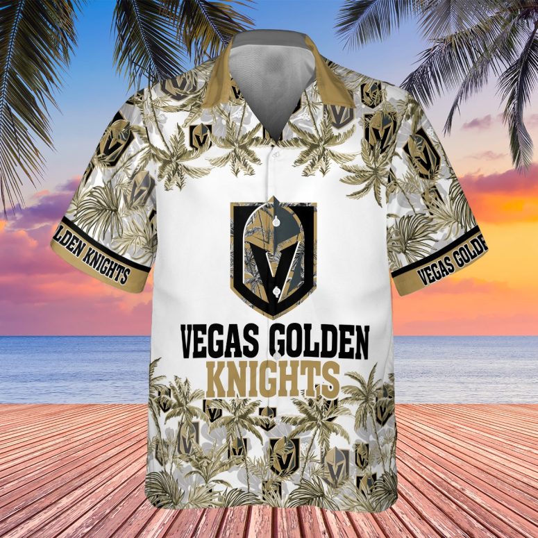 Vegas Golden Knights Tropical Sunset Hawaiian Shirt