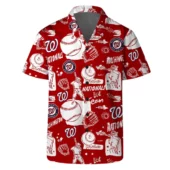 Washington Nationals Coastal Escape Hawaiian Shirt Front - TeeAloha