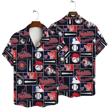 Washington Nationals Funny Icon Hawaiian Shirt