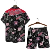 Washington Nationals Island Paradise Hawaiian Shirt Back With Short - TeeAloha