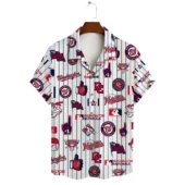 Washington Nationals Island Wave Hawaiian Shirt Front - TeeAloha