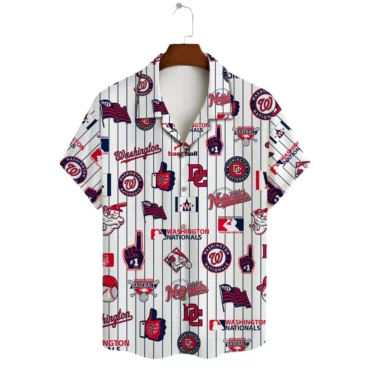 Washington Nationals Island Wave Hawaiian Shirt