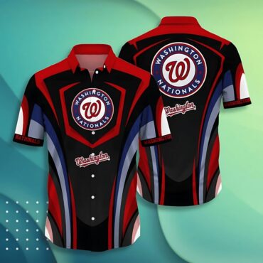 Washington Nationals Ocean Wave Hawaiian Shirt