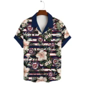 Washington Nationals Paradise Cove Hawaiian Shirt Front - TeeAloha