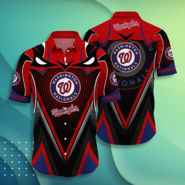 Washington Nationals Sunset Beach Hawaiian Shirt