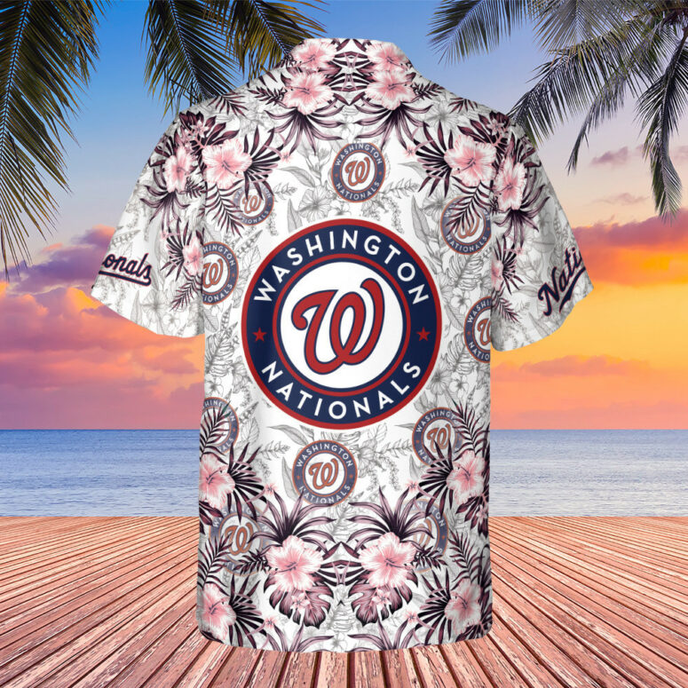 Washington Nationals Sunset Retreat Hawaiian Shirt