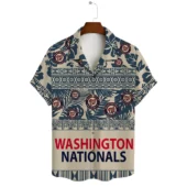 Washington Nationals Tropical Horizon Hawaiian Shirt Front - TeeAloha