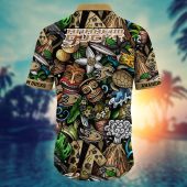 Anaheim Ducks Island Tiki Adventure Hawaiian Shirt Back - TeeAloha