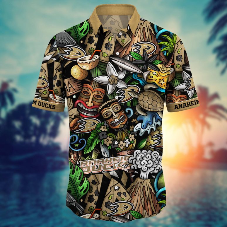 Anaheim Ducks Island Tiki Adventure Hawaiian Shirt