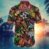 Arizona Cardinals Island Tiki Hawaiian Shirt Back - TeeAloha