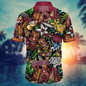 Arizona Cardinals Island Tiki Hawaiian Shirt Front - TeeAloha