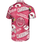 Arizona Cardinals Legacy Collage Hawaiian Shirt Back - TeeAloha