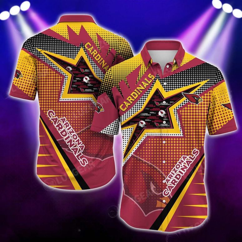 Arizona Cardinals Retro Starburst Hawaiian Shirt