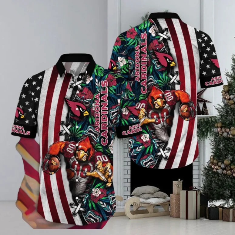 Arizona Cardinals Stars and Tropics Hawaiian Shirt