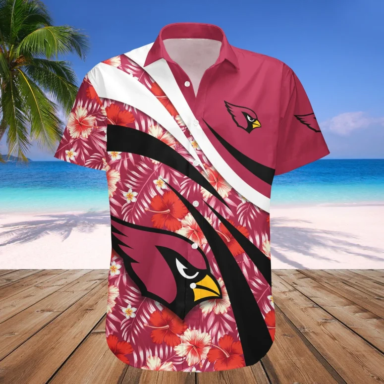 Arizona Cardinals Tropical Hibiscus Hawaiian Shirt