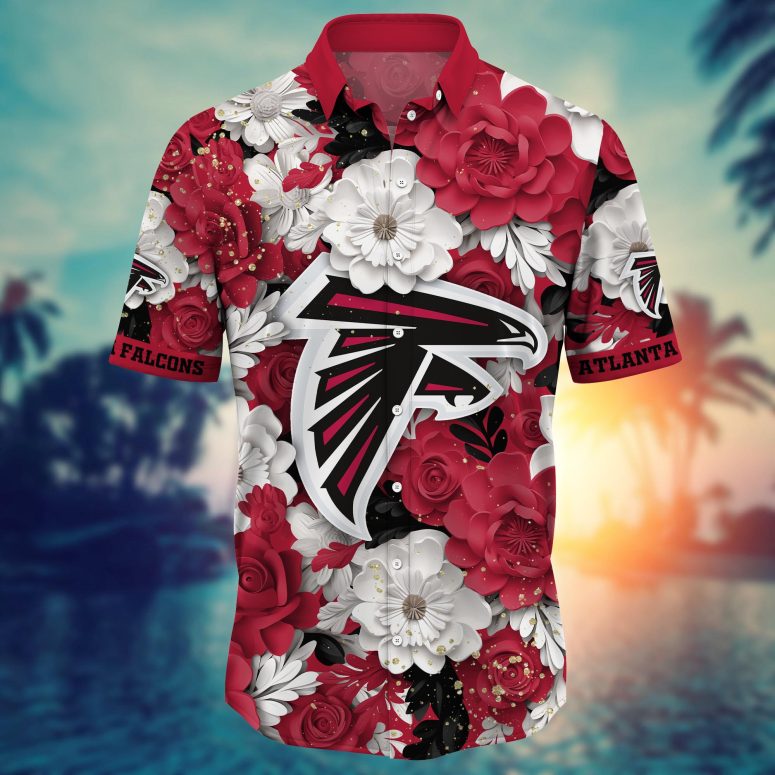 Atlanta Falcons Floral Passion Hawaiian Shirt